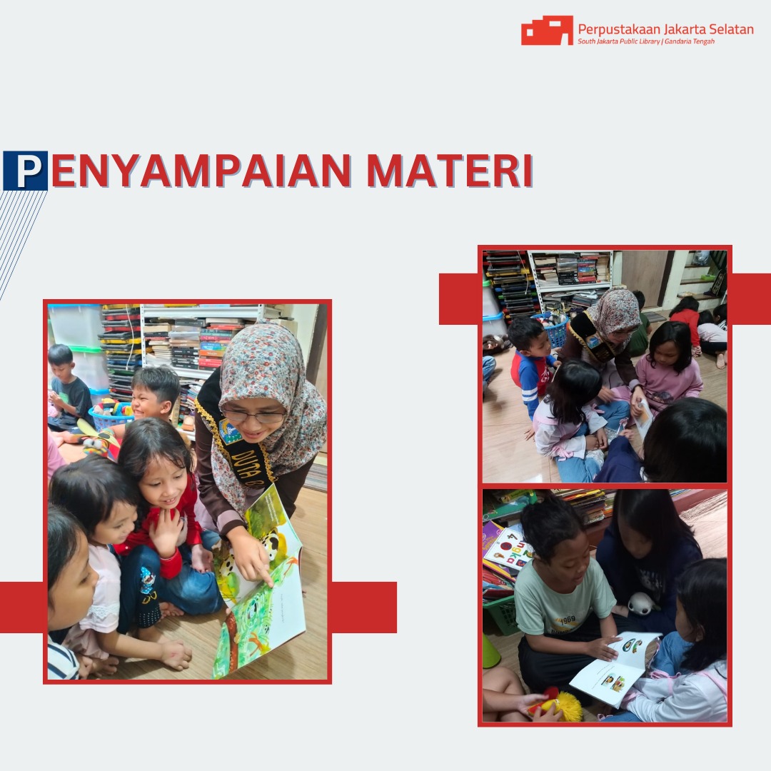 Pelita (Pelatihan Literasi Melalui Cerita) Bersama Duta Baca Jakarta Selatan Di Melati Taman Baca